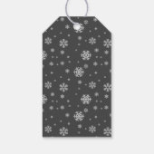 Prettige feestdagen Kerst waterverf besneeuwde den Cadeaulabel (Achterkant)