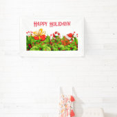 prettige feestdagen kerstbanner spandoek (Insitu)