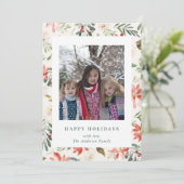 Prettige feestdagen Kerstbloem Feestdagenkaart (Staand voorkant)