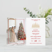 prettige feestdagen kerstbomen (Staand voorkant)