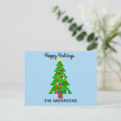 prettige feestdagen kerstboom #1 Briefkaart (Staand voorkant)