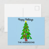 prettige feestdagen kerstboom #1 Briefkaart (Voorkant / Achterkant)