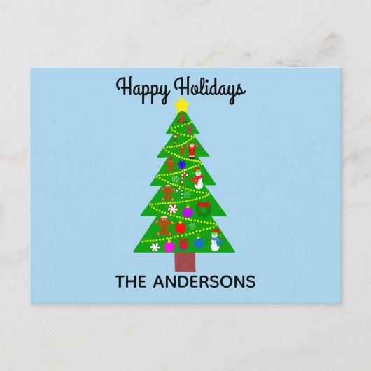 prettige feestdagen kerstboom #1 Briefkaart (Voorkant)