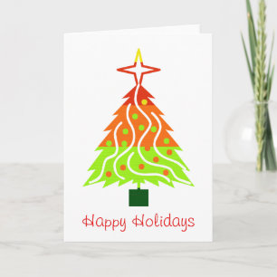 prettige feestdagen kerstboom kaart