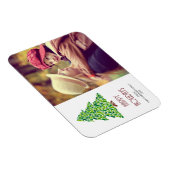 prettige feestdagen kerstboomfoto magneet (Rechterzijde)