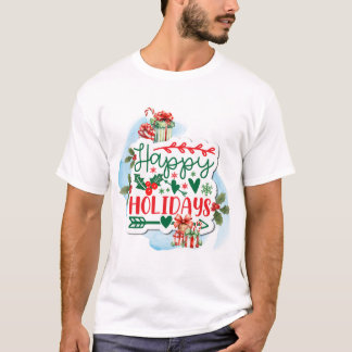prettige feestdagen kerstcadeaus t-shirt