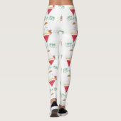 prettige feestdagen kerstcocktail leggings (Achterkant)