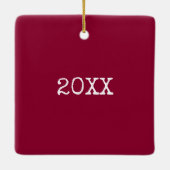 prettige feestdagen kerstdiner Cranberry Sauce Keramisch Ornament (Achterkant)