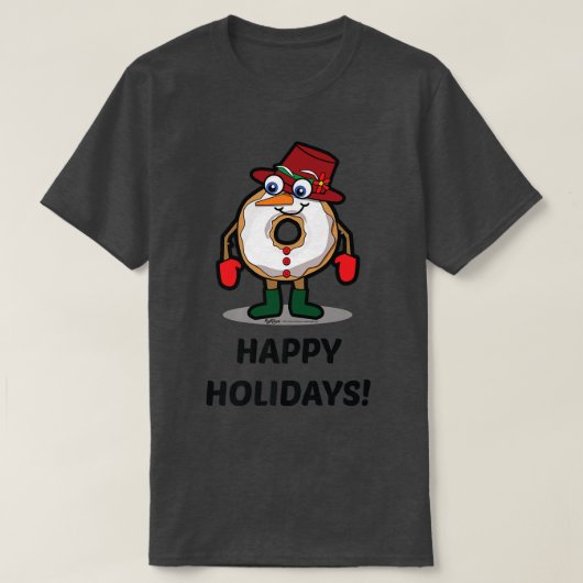 prettige feestdagen kerstdonut t-shirt (Design voorkant)