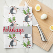 prettige feestdagen kerstegel theedoek (Quarter Fold)