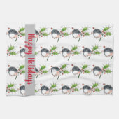 prettige feestdagen kerstegel theedoek (Horizontaal)