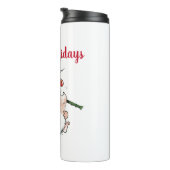 prettige feestdagen kerstegel thermosbeker (Geroteerd rechts)