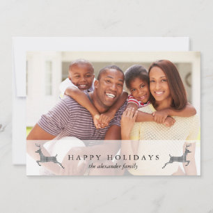 Prettige feestdagen Kerstfeest rustieke herten fot Feestdagenkaart