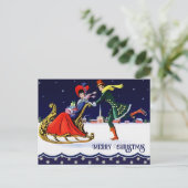 prettige feestdagen.  kerstfeestdag briefkaart (Staand voorkant)