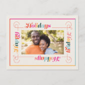 prettige feestdagen kerstfeestdag in Retro Briefka (Voorkant)