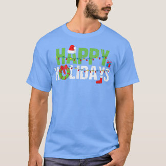 prettige feestdagen kerstfeestelijke kerstman Wrea T-shirt