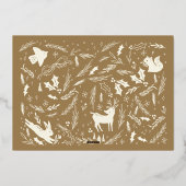 Prettige feestdagen Kerstfoto Woodland Doodle (Achterkant)