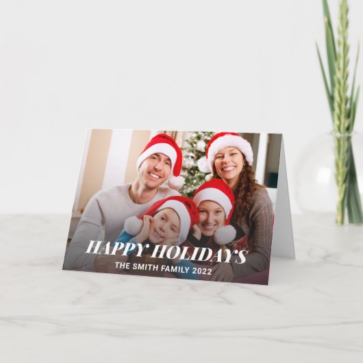 prettige feestdagen kerstfotofeestkaart (Voorkant)