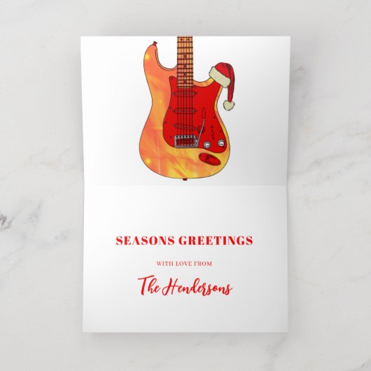 Prettige feestdagen Kerstgitaren (Binnenlaag)