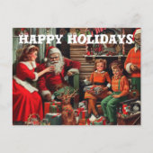 Prettige feestdagen Kersthorror retro Briefkaart (Voorkant)