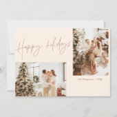 prettige feestdagen kerstkaart | Boho Modern Kaart (Voorkant)