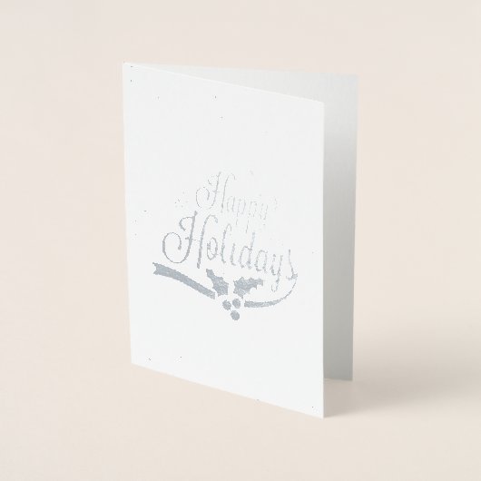 prettige feestdagen kerstkaart folie kaarten (Voorkant)