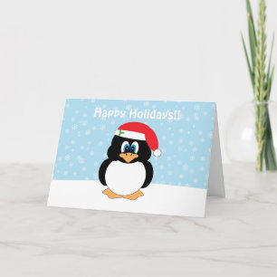 prettige feestdagen kerstkaart Penguin