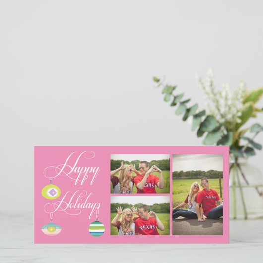 Prettige feestdagen Kerstkaart Sjabloon (Staand voorkant)