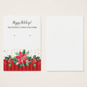 prettige feestdagen kerstkaarten visitekaartje (Voorkant /achterkant)