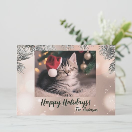 Prettige feestdagen Kerstkitten 9, Kaart (Staand voorkant)