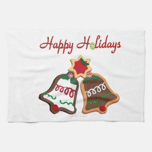 prettige feestdagen kerstkoekjes theedoek