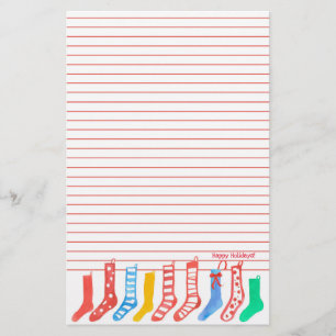 Prettige feestdagen Kerstkousen Briefpapier