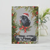 Prettige feestdagen Kerstkraai 6, Kaart (Staand voorkant)