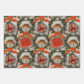prettige feestdagen kerstman inpakpapier vel (Voorkant)