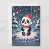Prettige feestdagen Kerstmis 6 panda, Kaart (Voorkant)