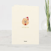 prettige feestdagen - Kerstmis in Santa Pomeranian (Achterkant)