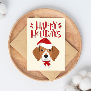 prettige feestdagen - Kerstmis met Cute Beagle Briefkaart