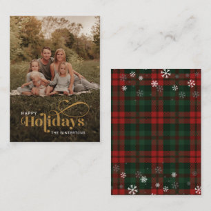 prettige feestdagen Kerstmis met handschrift Notitiekaartje