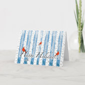 prettige feestdagen Kerstmis met Kardinalen in Bir (Voorkant)