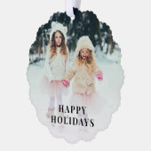 prettige feestdagen Kerstmis Ornament Kaart (Links)