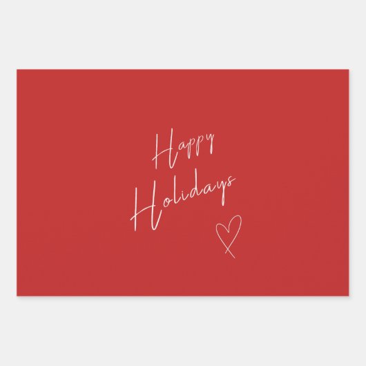 prettige feestdagen kerstrood inpakpapier vel (Voorkant)