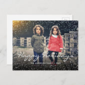 prettige feestdagen kerstsneeuw Aangepaste foto (Voorkant / Achterkant)