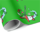 prettige feestdagen Kerststeen Guitar en Notes Cadeaupapier (Rol Hoek)