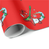 prettige feestdagen Kerststeen Guitar en Notes Cadeaupapier (Rol Hoek)