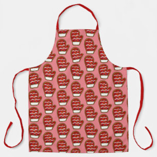 prettige feestdagen kerstsuiker Cookie Red Mitten Schort