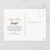 prettige feestdagen | Kerstverandering van adresfo (Achterkant)