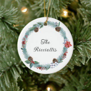 Prettige feestdagen Kerstversiering Keramisch Ornament