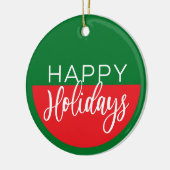 Prettige feestdagen - Kerstversiering Keramisch Ornament (Links)