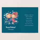 prettige feestdagen. Kinderen | Aangepaste naam Lu Folie Kaarten (Binnen)