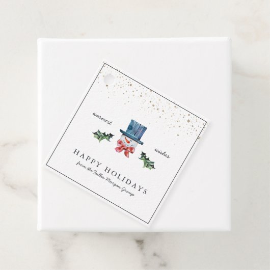 prettige feestdagen | Klassieke kerst met minimale Bedankjes Labels (In situ)